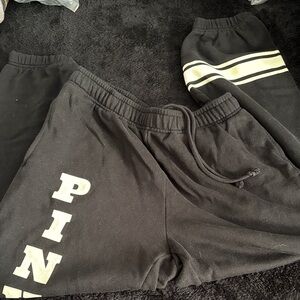 PINK Victoria's Secret Black and White womens sweats